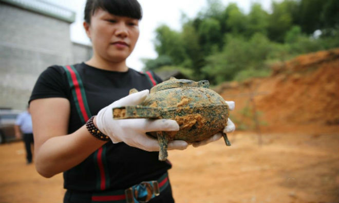 Tìm thấy cổ vật đồng đen thời Xuân Thu Chiến Quốc