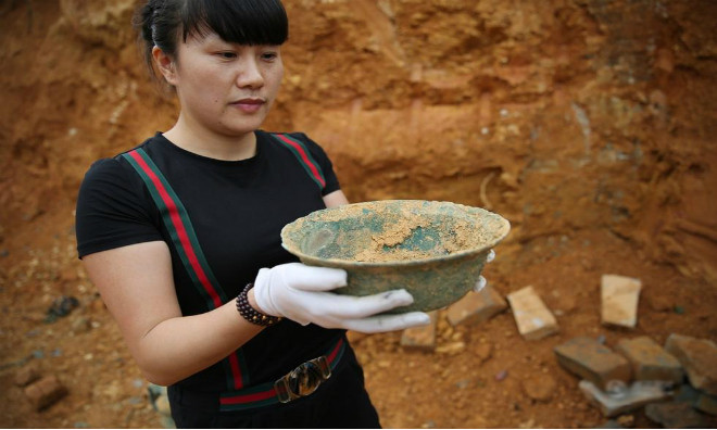 Tìm thấy cổ vật đồng đen thời Xuân Thu Chiến Quốc