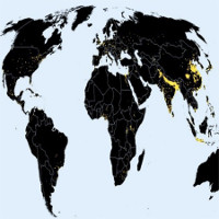 10 bản đồ "thú vị" chứng minh dân số thế giới phân bố không đồng đều