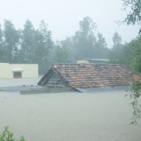 Lụt ngập nóc nhà ở Quảng Bình
