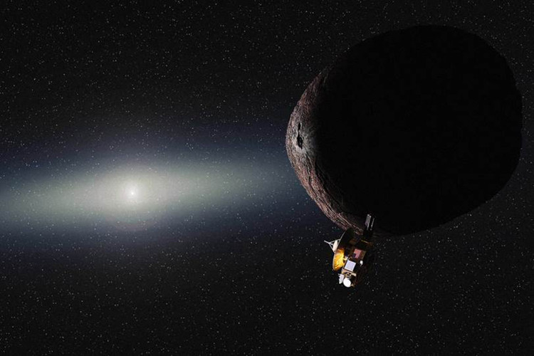 Tàu thăm dò New Horizons đang trên quỹ đạo tới tiểu hành tinh 2014 MU69. Tàu thăm dò New Horizons đang trên quỹ đạo tới tiểu hành tinh 2014 MU69.