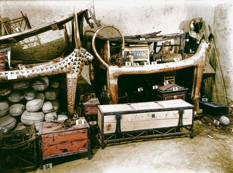 Ảnh màu cực hiếm ghi lại quá trình khám phá lăng mộ Tutankhamun