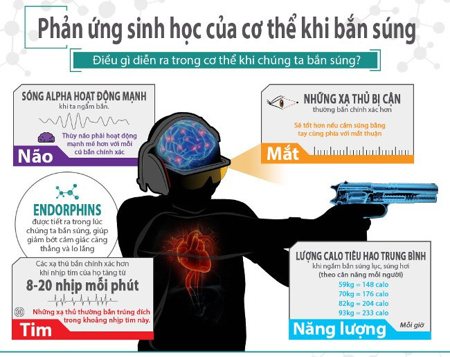 Điều gì sẽ xảy ra trong cơ thể khi chúng ta bắn súng?