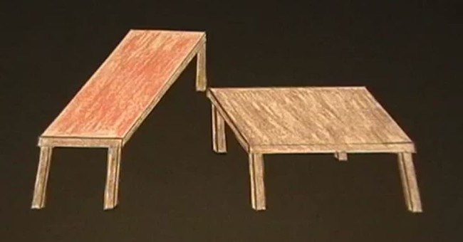 100% chúng ta sẽ nhìn thấy 2 cái bàn này khác nhau. Nhưng thực ra thì...