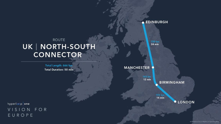 Hyperloop One đề xuất mở tuyến đường ở Anh, biến khoa học viễn tưởng thành hiện thực