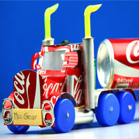 Video: Cách làm xe tải từ vỏ lon Coca