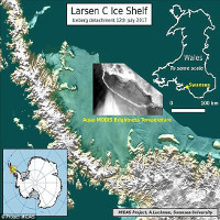 Tảng băng một nghìn tỷ tấn đã tách khỏi Nam Cực