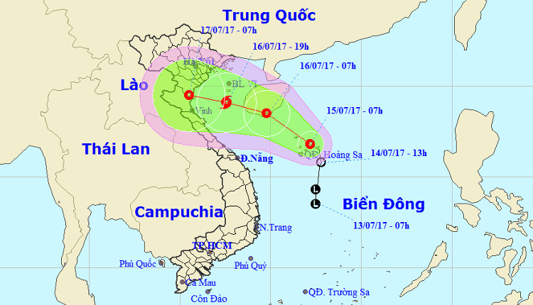 Áp thấp nhiệt đới khả năng thành bão, hướng Hải Phòng - Nghệ An