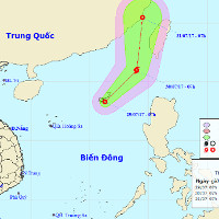 Áp thấp nhiệt đới trên biển Đông di chuyển chậm