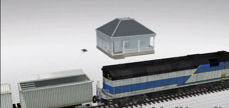 Phương tiện có thể đặt lên trên tàu hỏa đang di chuyển.