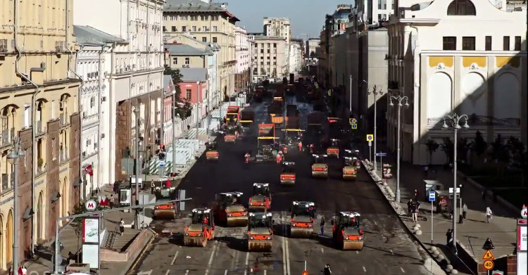 Công việc hoàn thành chỉ sau hai ngày để trả lại cảnh quan đô thị.