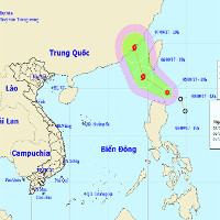 Áp thấp nhiệt đới khả năng mạnh thành bão đang hướng vào Biển Đông