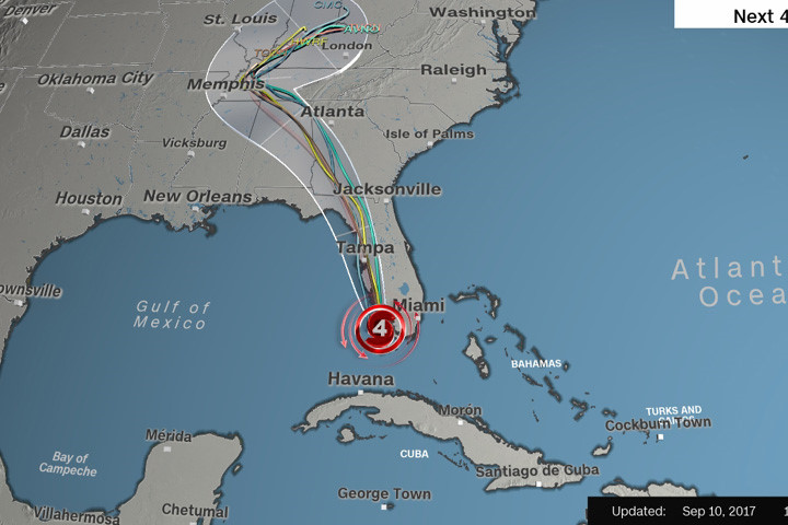 Ảnh: Bão tử thần Irma đổ bộ lên Florida, gây thương vong cho người Mỹ