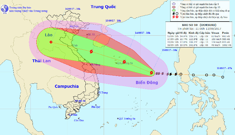 Bão số 10 vào Thanh Hóa-Quảng Bình, mạnh nhất trong nhiều năm