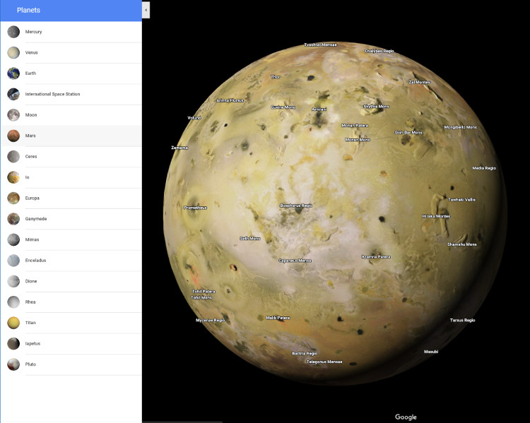Google Maps bổ sung bản đồ Mặt trăng và nhiều hành tinh khác