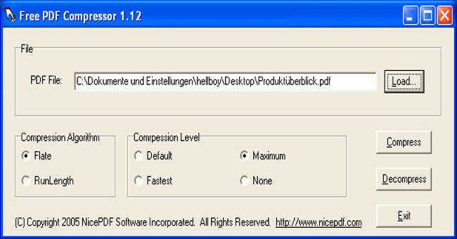 Giảm dung lượng file PDF với “Free PDF Compressor”