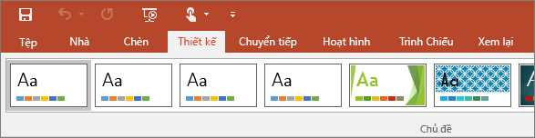 Các thanh công cụ của PowerPoint