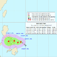 Áp thấp nhiệt đới mạnh lên thành bão - cơn bão Kai-Tak