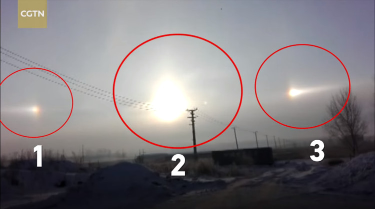 "Mặt trời giả" là hiện tượng ảo ảnh quang học hiếm gặp.