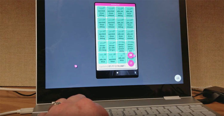 Hình ảnh đầu tiên về hệ điều hành Fuchsia mới của Google
