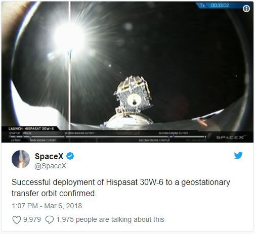SpaceX lần thứ 50 phóng thành công tên lửa Falcon 9 lên quỹ đạo Trái đất
