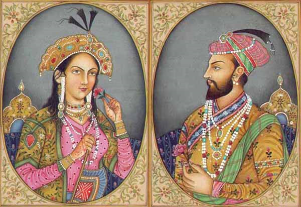 Vua Shah Jahan và hoàng hậu Mumtaz Mahal