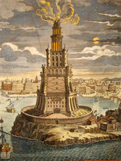 The Lighthouse of Alexandria was a fortified structure