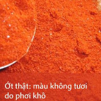 Cách phân biệt bột ớt thật và bột ớt giả