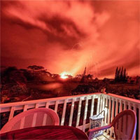 Kinh sợ cảnh bầu trời rực cháy như hoả ngục vì núi lửa Hawaii