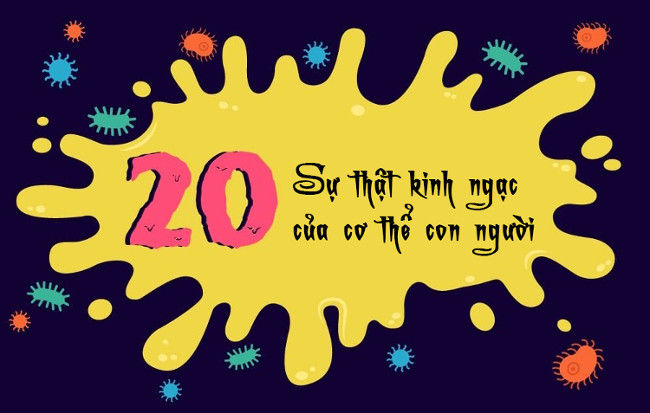 20 sự thật có phần ghê rợn liên quan đến cơ thể người