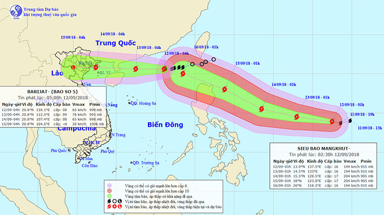 Bão số 5 mạnh lên, nín thở chờ siêu bão Mangkhut