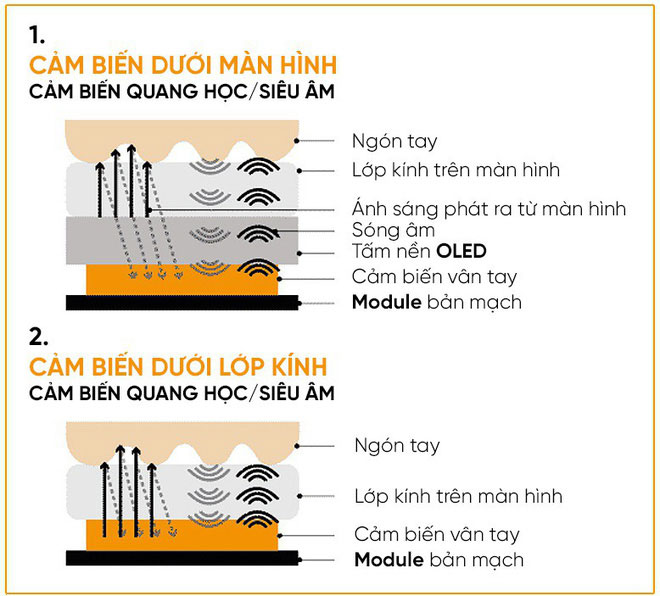 Cảm biến vân tay dưới màn hình có bao nhiêu loại? Loại nào 
