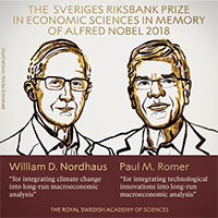 Nobel Kinh tế 2018 về tay hai chuyên gia người Mỹ