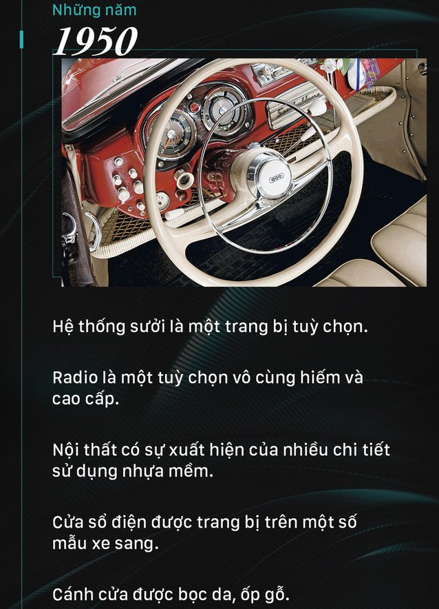 Nội thất xe hơi đã thay đổi như thế nào trong 100 năm qua?