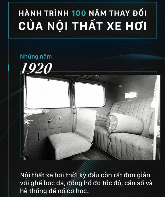 Nội thất xe hơi đã thay đổi như thế nào trong 100 năm qua?