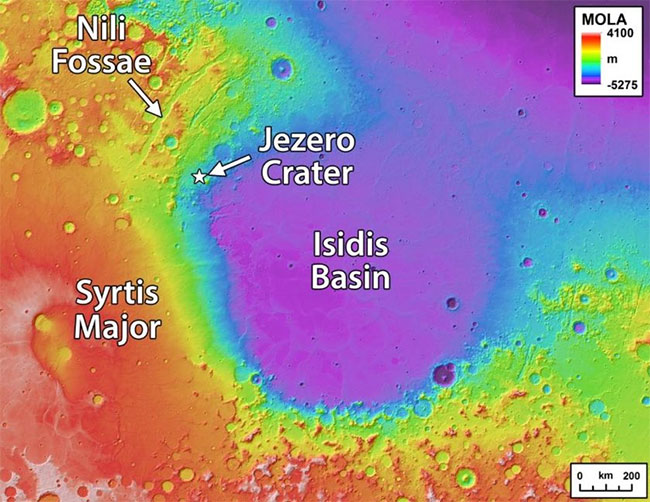 Hố khổng lồ nơi NASA săn sự sống ngoài Trái đất
