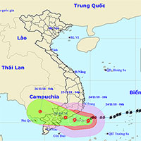 Bão số 9 giật cấp 12 cách đảo Phú Quý 100km, vùng ảnh hưởng mưa rất to