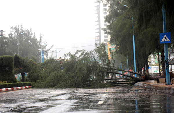 Bão Usagi áp sát Vũng Tàu, mưa lớn