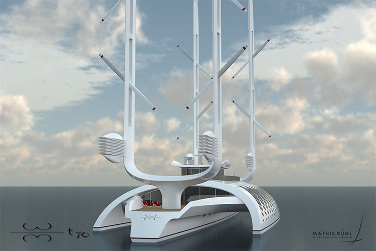 Siêu du thuyền 114 triệu USD chạy bằng sức gió
