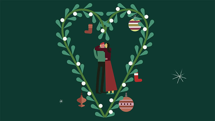 “Nụ hôn dưới cây tầm gửi” vào dịp Giáng sinh: phong tục này bắt nguồn từ đâu và có ý nghĩa gì?