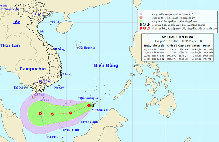 Lại xuất hiện một vùng áp thấp mới, có khả năng mạnh lên thành bão