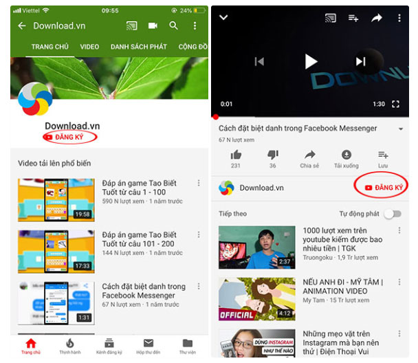 Hướng dẫn subscribe để đăng ký theo dõi kênh Youtube