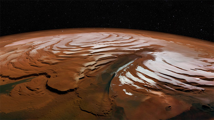 NASA phát hiện khối băng khổng lồ trên sao Hỏa