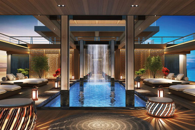 Chiêm ngưỡng du thuyền siêu sang có đủ sân vườn, hồ bơi, phòng gym và phòng VIP