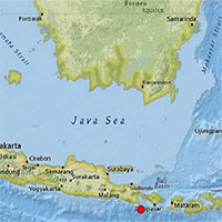 Bali rung chuyển do động đất dưới đáy biển