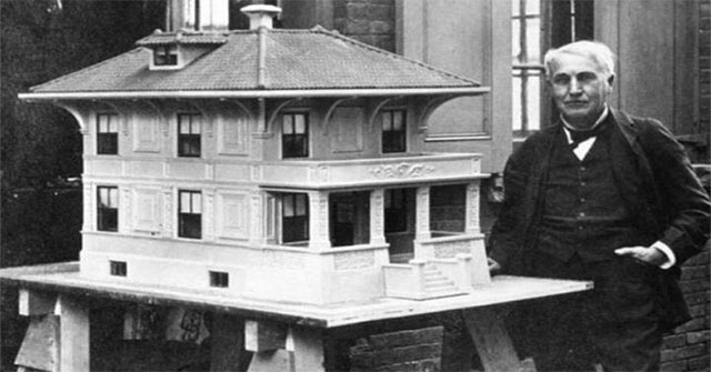 Ít ai biết Thomas Edison là người sáng chế ra quy trình xây nhà bằng bê tông đúc sẵn một lần