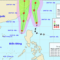 Bão Danas và áp thấp nhiệt đới gây rủi ro thiên tai cấp 3 ở Biển Đông