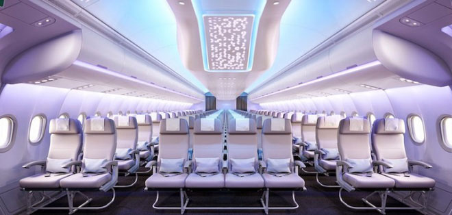 Cận cảnh dàn nội thất siêu hiện đại sắp được trang bị cho các máy bay của Airbus trong tương lai