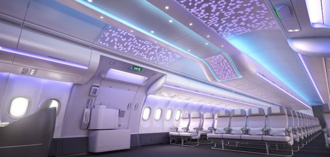 Cận cảnh dàn nội thất siêu hiện đại sắp được trang bị cho các máy bay của Airbus trong tương lai