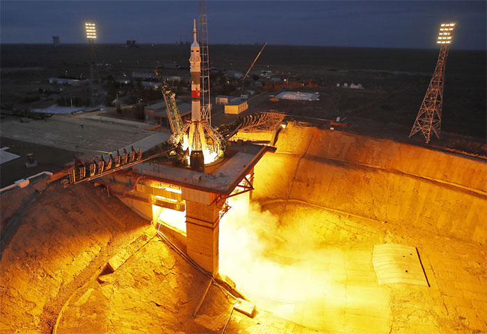 Khung cảnh kỳ vĩ khi tàu vũ trụ Nga được phóng lên ISS